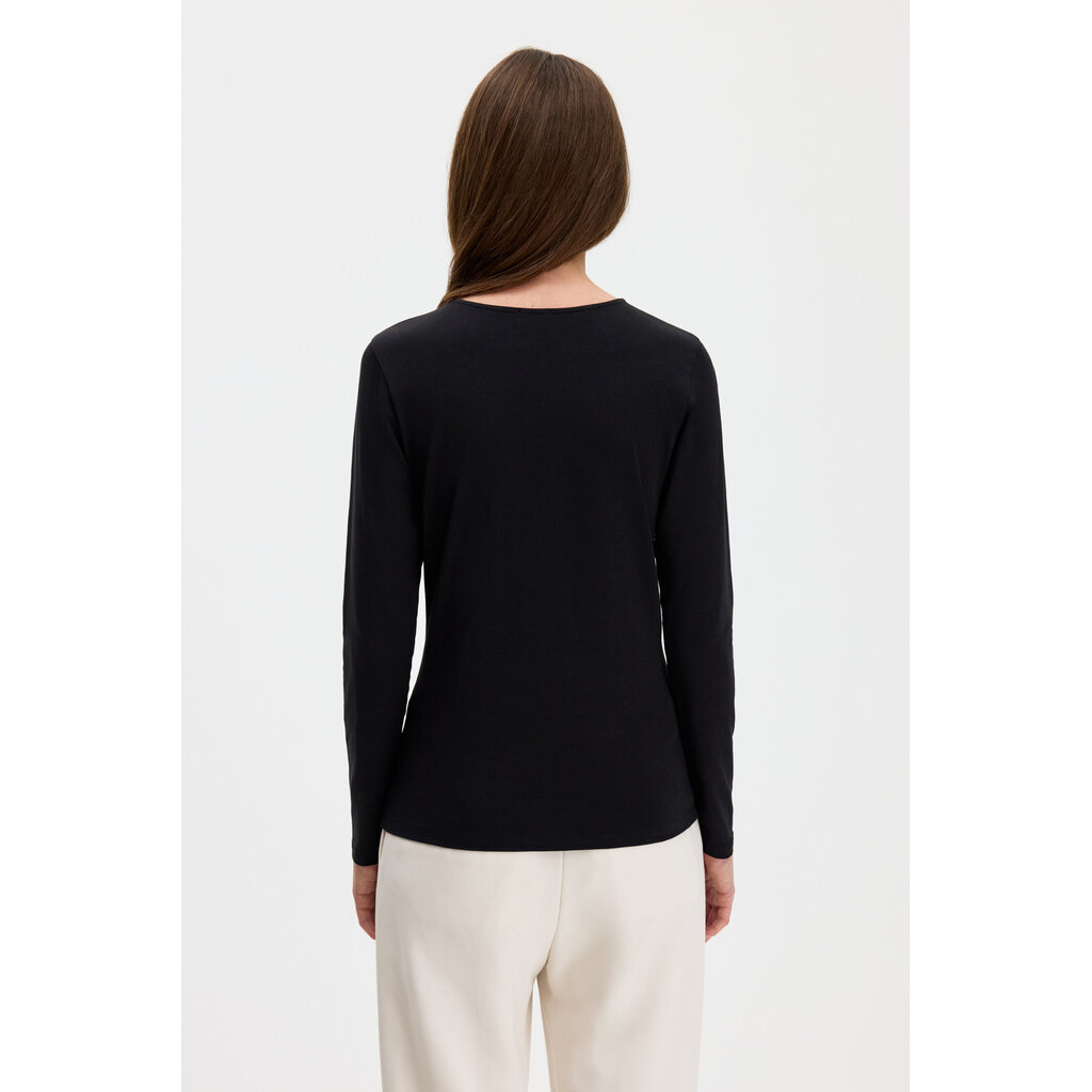 Filippa K t-shirt lange mouw in black