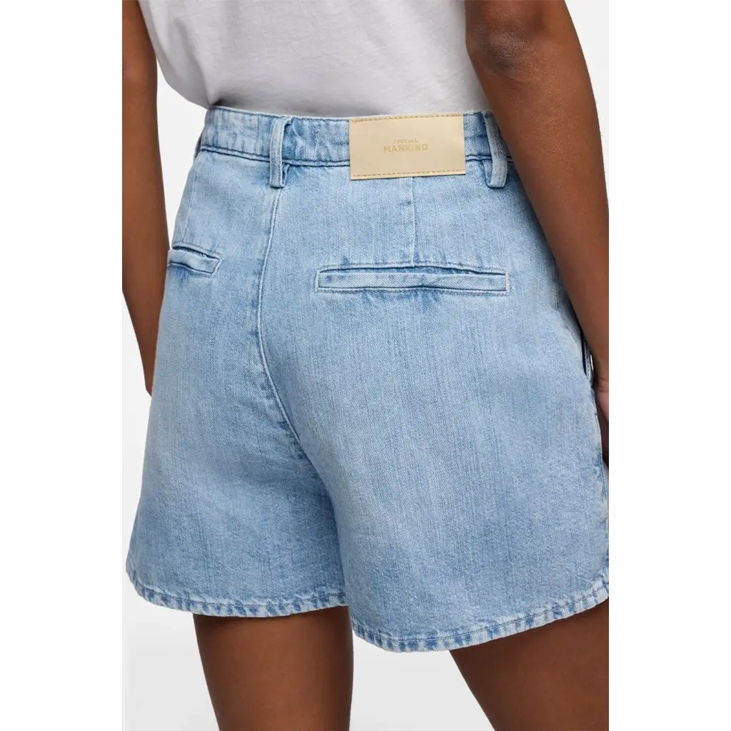 7 for all mankind shorts Iris in indigo linen