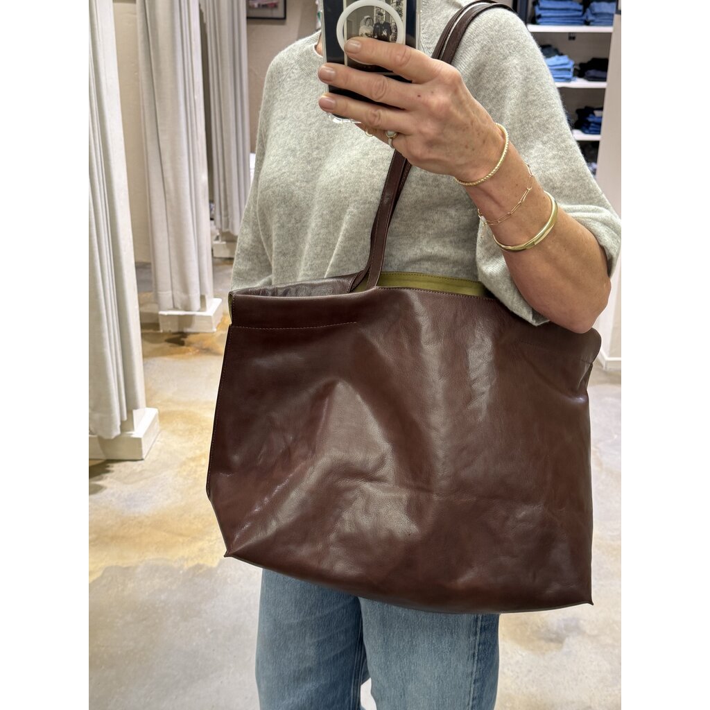 Bea Mombaers tas EastWest in tumbled brown