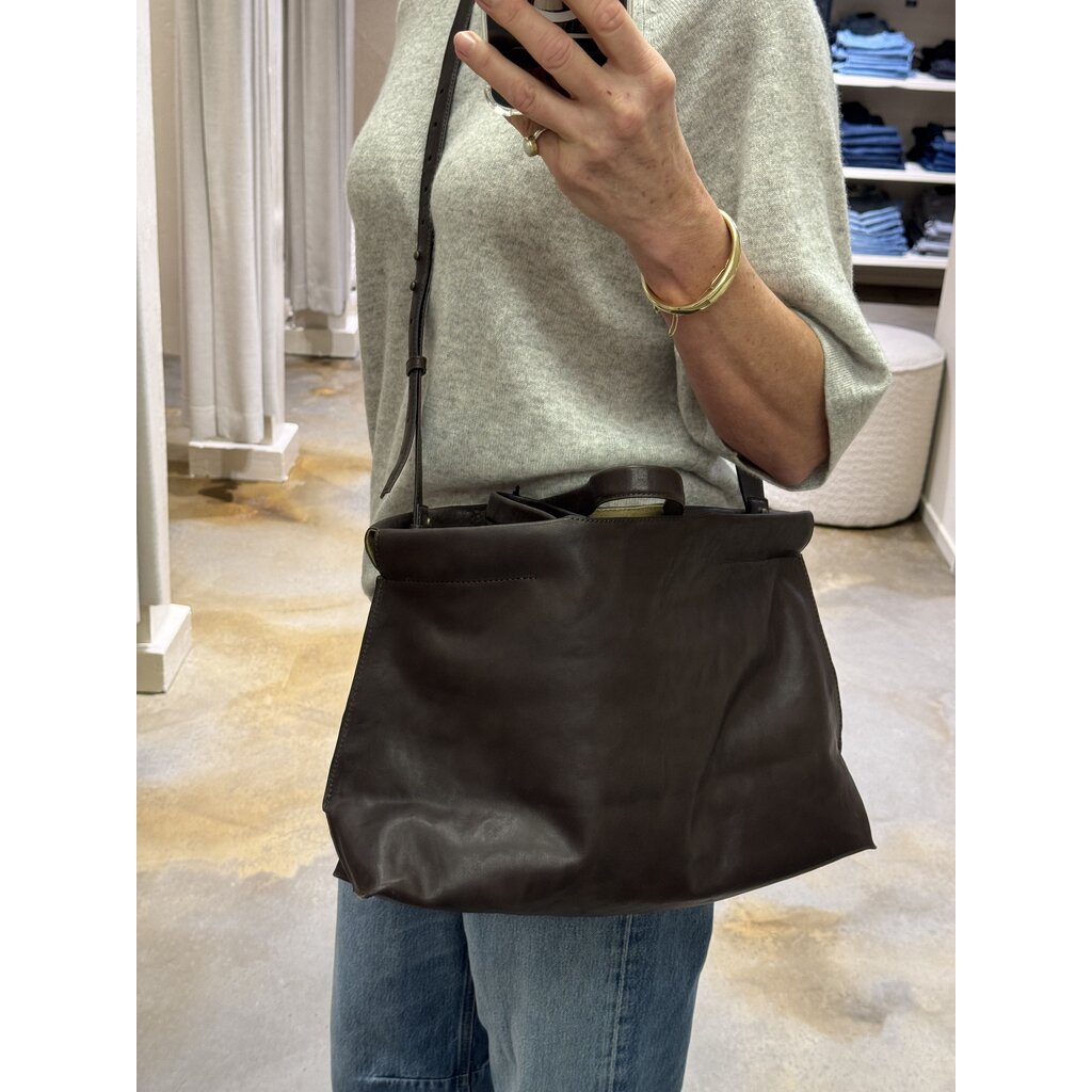 Bea Mombaers shopper Midi in dark brown