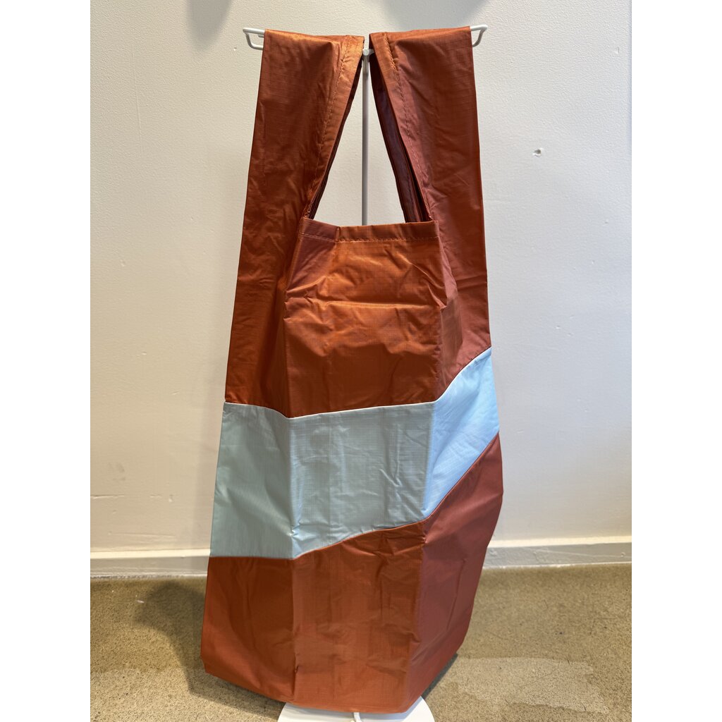 Susan Bijl shopping bag L in cinnamon & surf