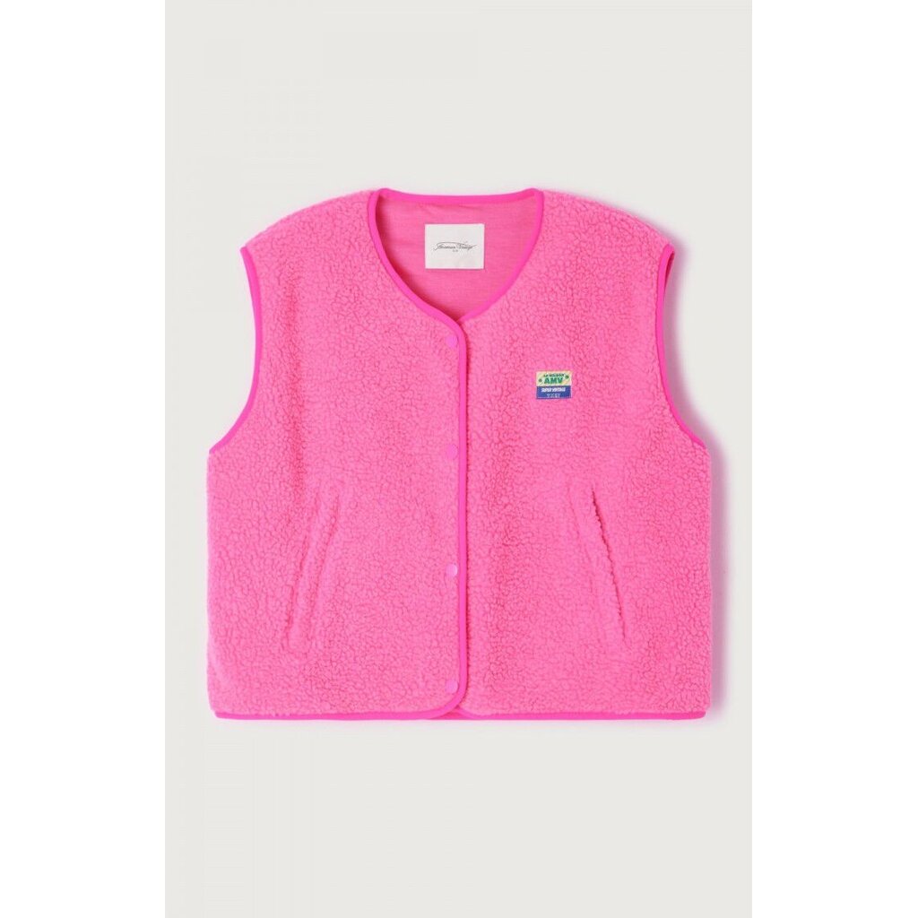 American Vintage bodywarmer HOK16BE26 in pink acid chine