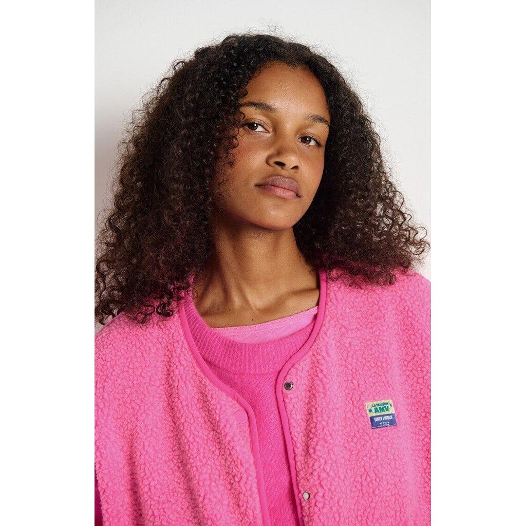 American Vintage bodywarmer HOK16BE26 in pink acid chine