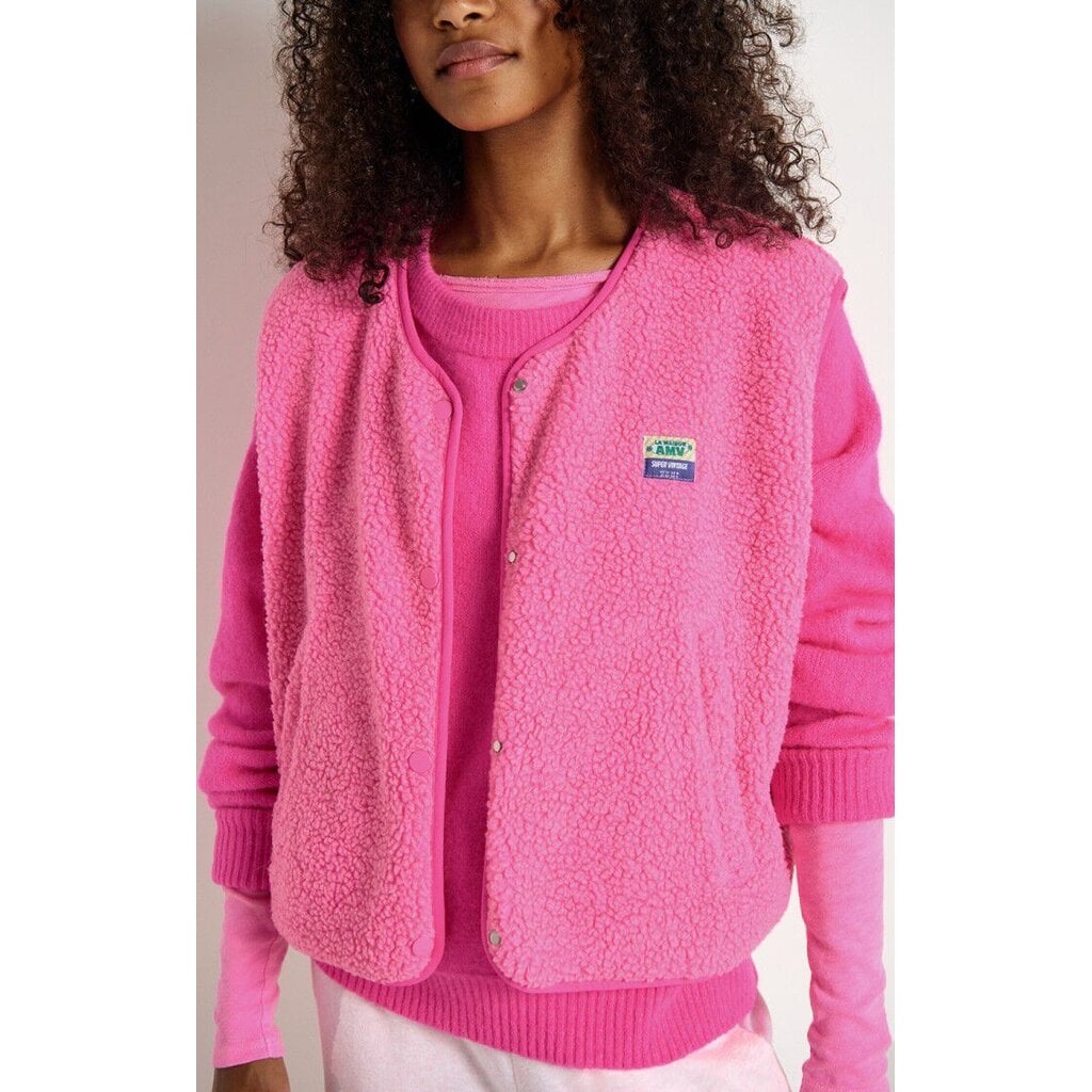American Vintage bodywarmer HOK16BE26 in pink acid chine