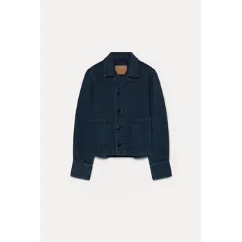 Pomandère jas in indigo