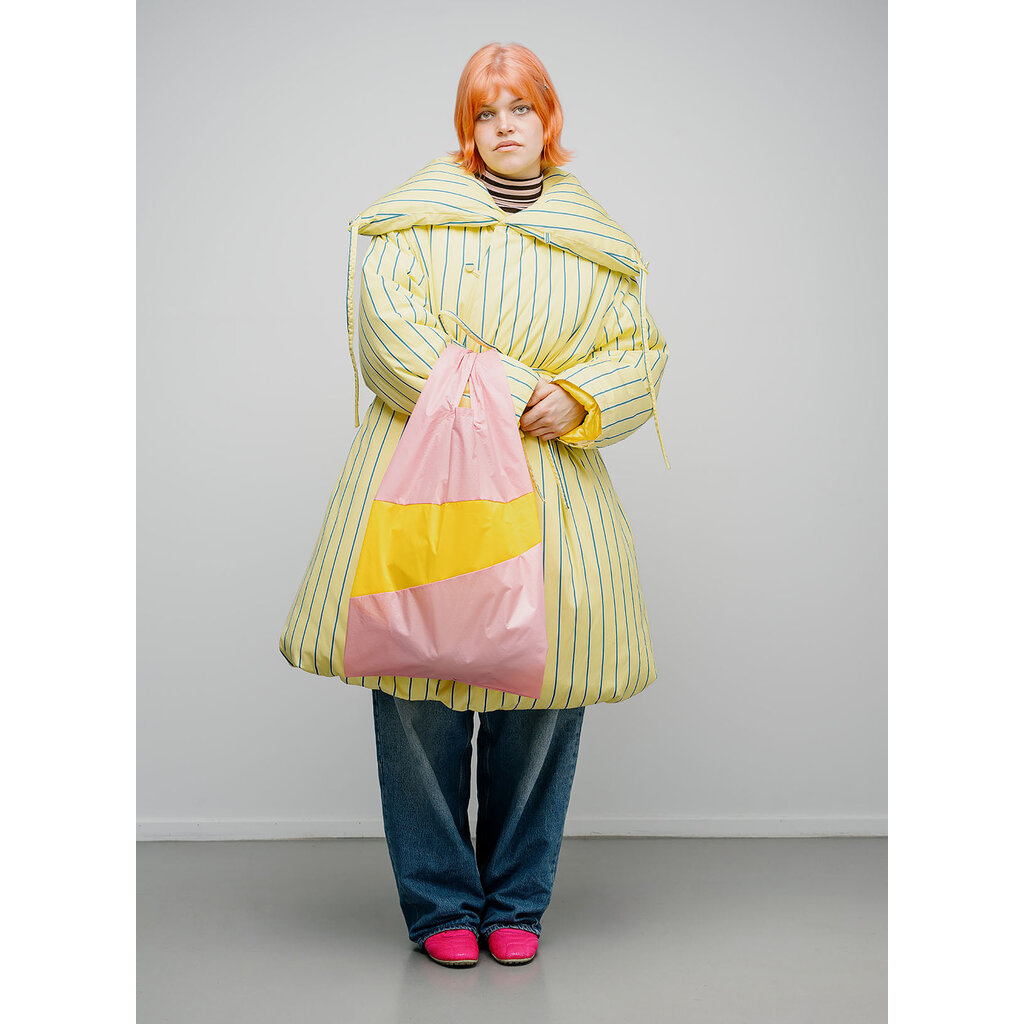 Susan Bijl shopping bag L in pink panther & flower