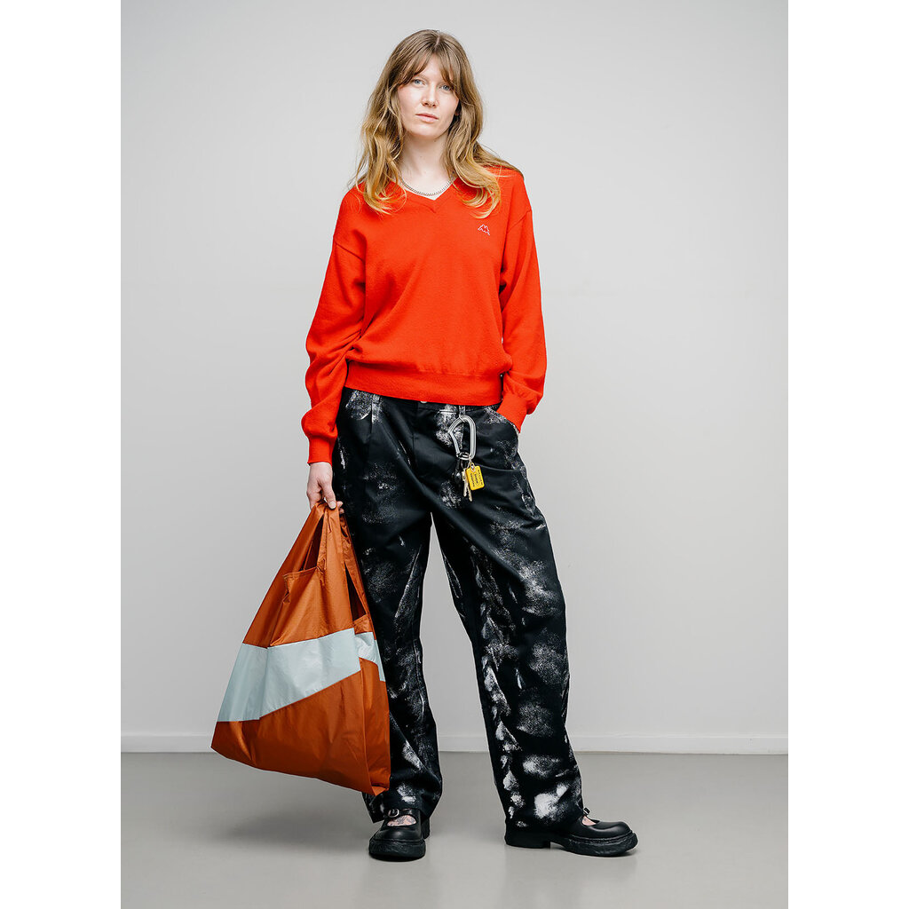 Susan Bijl shopping bag L in cinnamon & surf