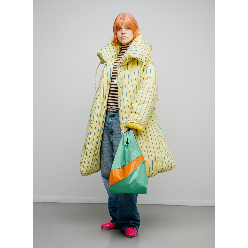 Susan Bijl shopping bag M in holy green & orange