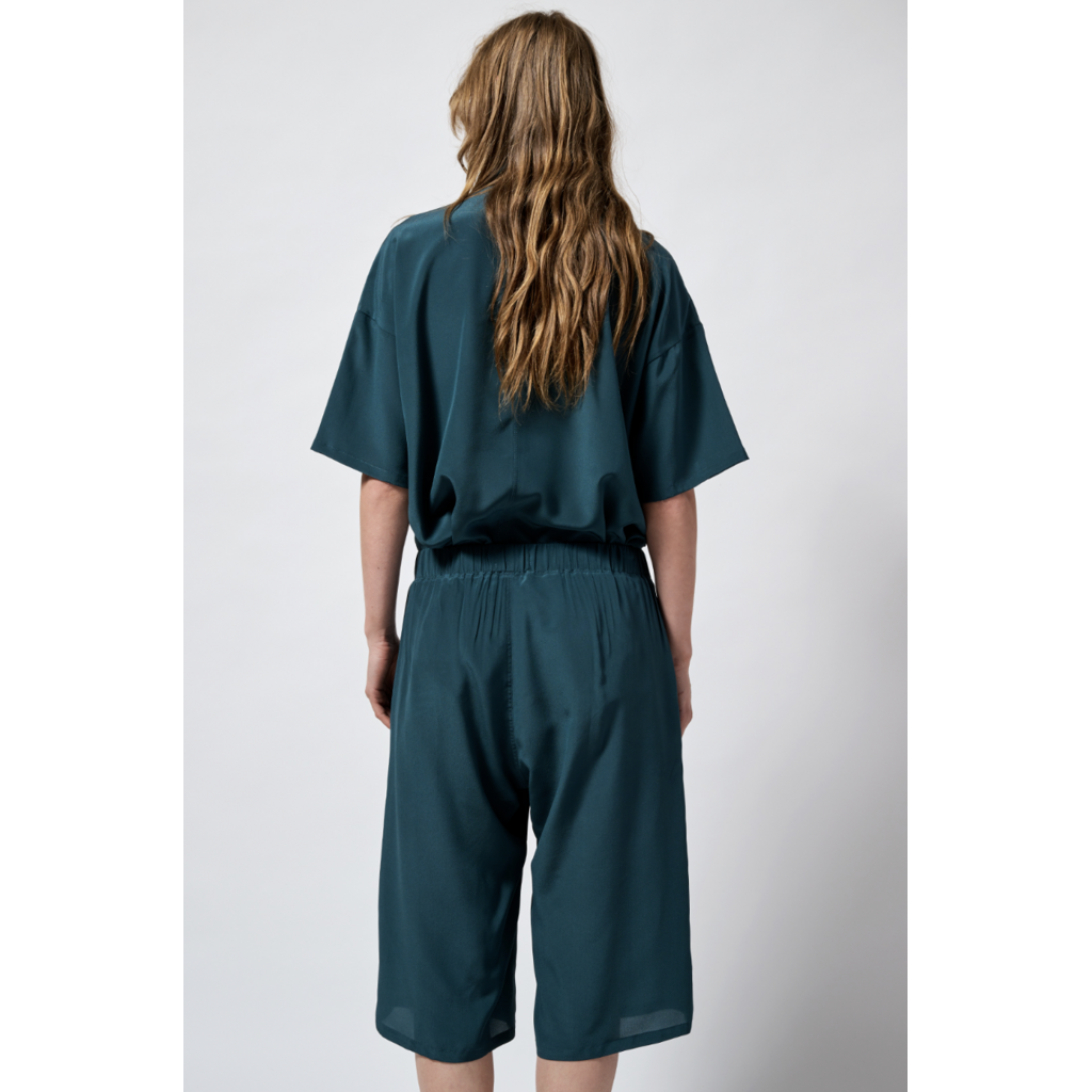 Monique van Heist blouse LOL Mini shortsleeve in slate silk