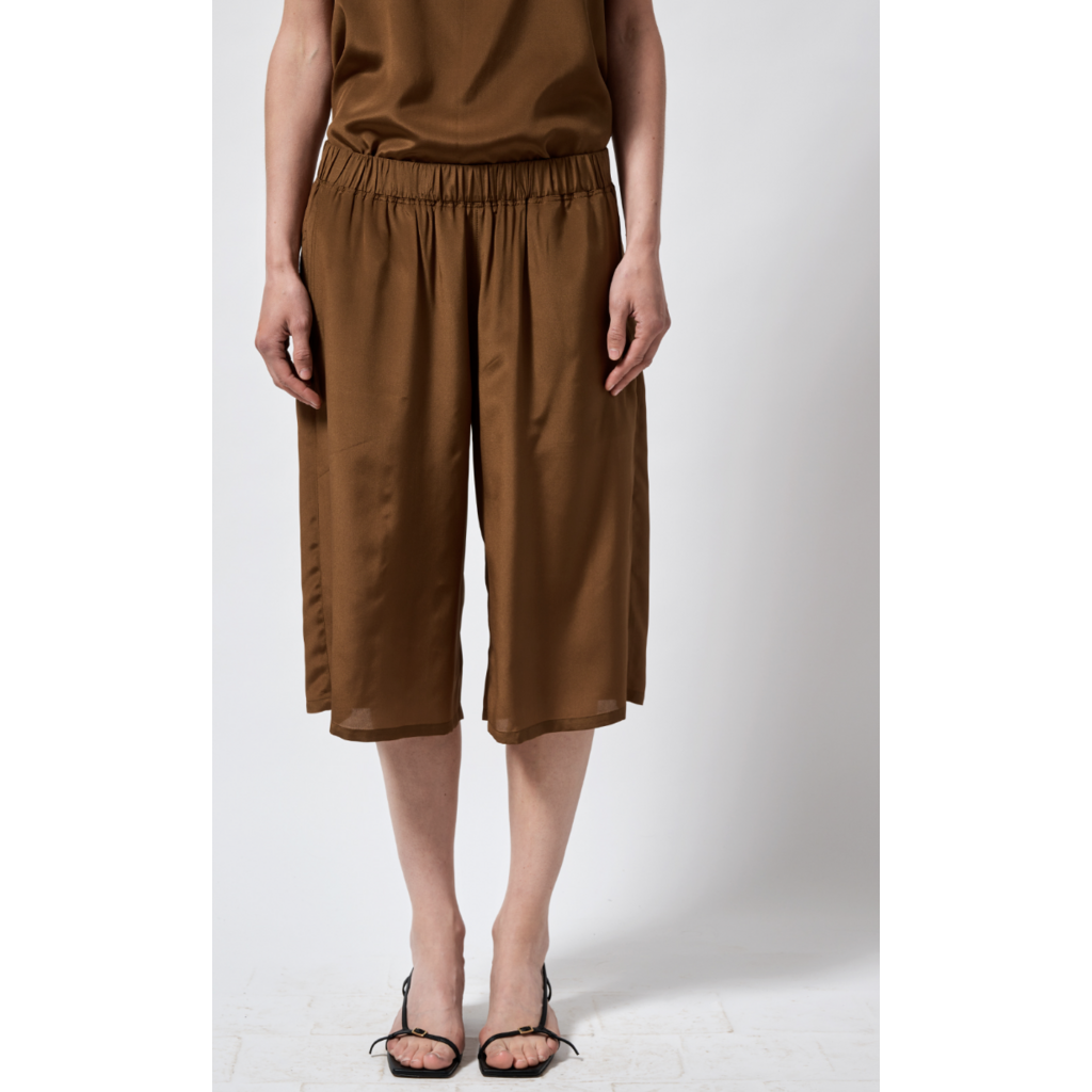 Monique van Heist bermuda Flexy XL in brown silk