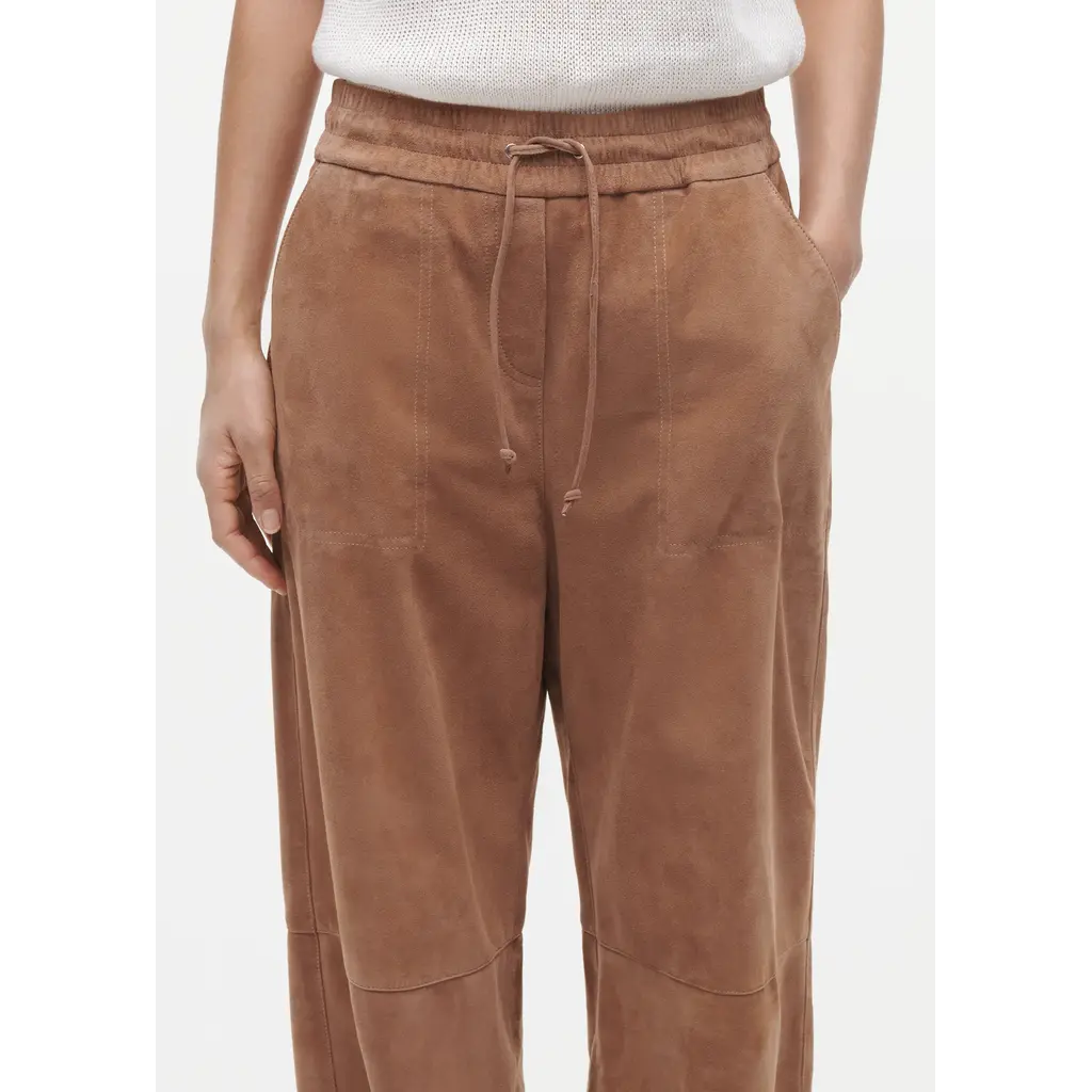 Studio AR suède broek Nadia in mousse