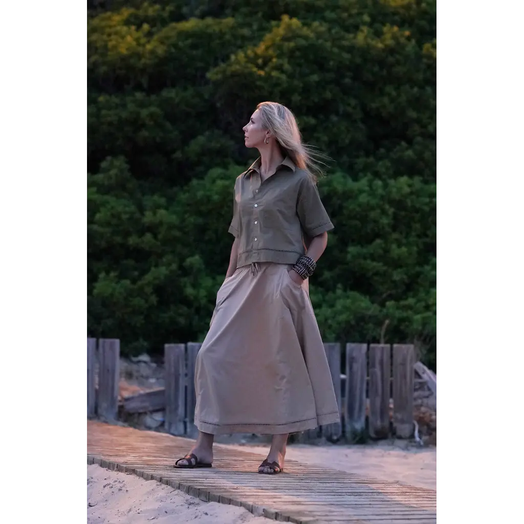 The Perfect Milan Shirt in olive