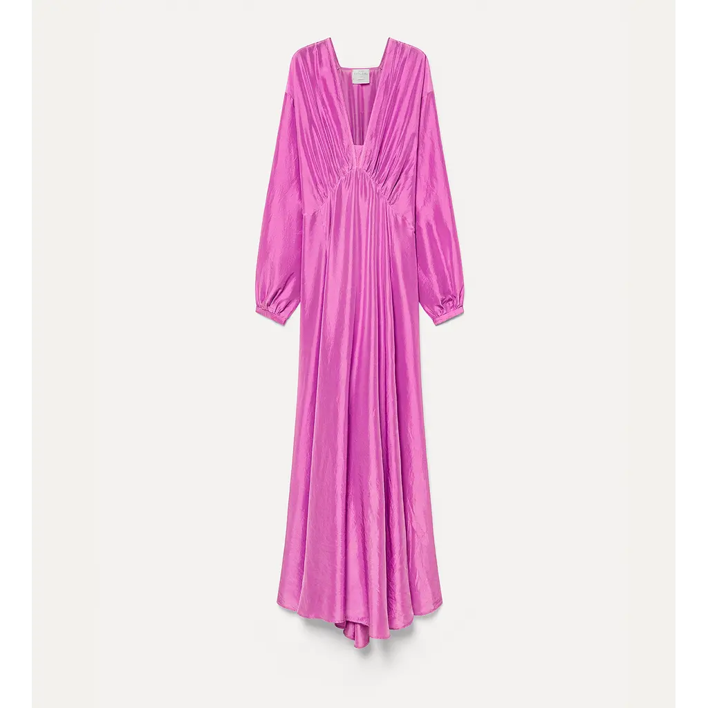 Forte Forte jurk Habotal Silk LS Dress in burlesque