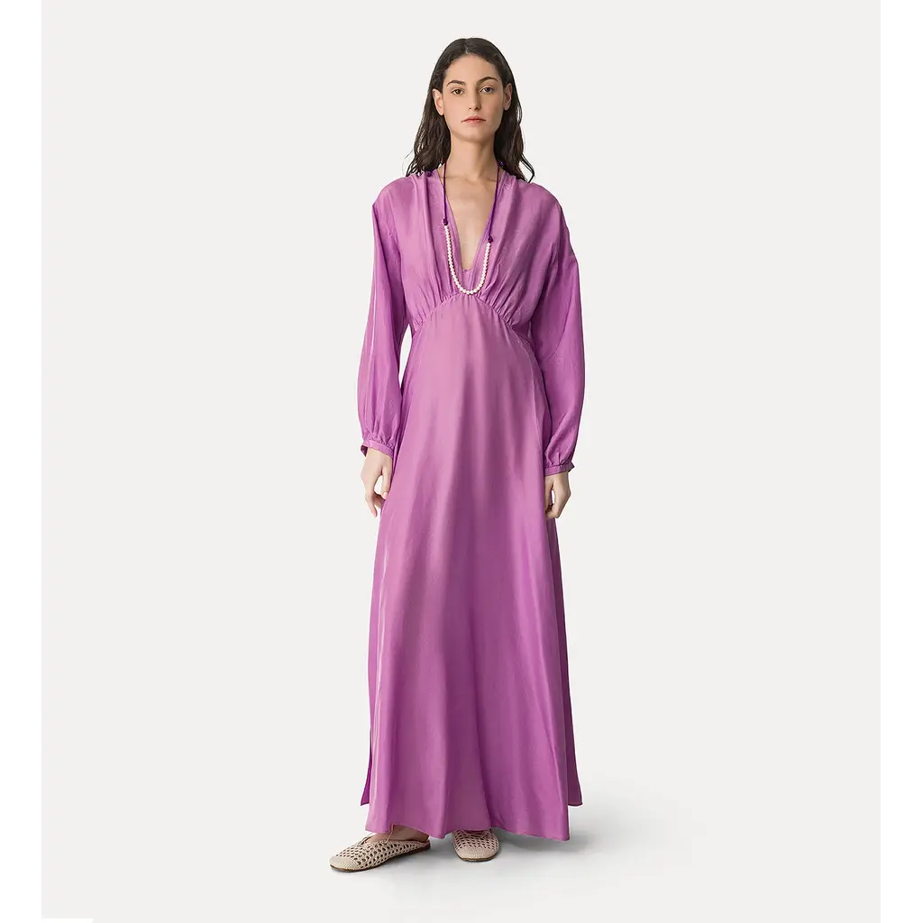 Forte Forte jurk Habotal Silk LS Dress in burlesque