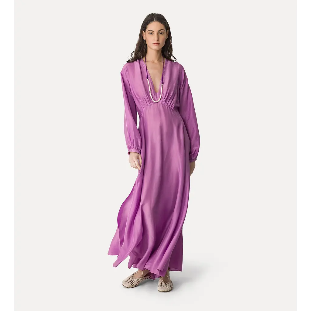 Forte Forte jurk Habotal Silk LS Dress in burlesque