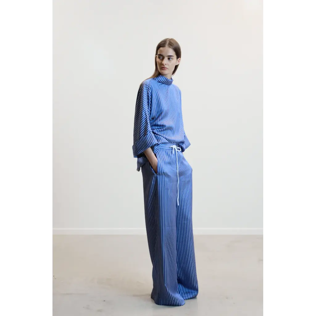 Johny broek Kyra in blue/white stripe