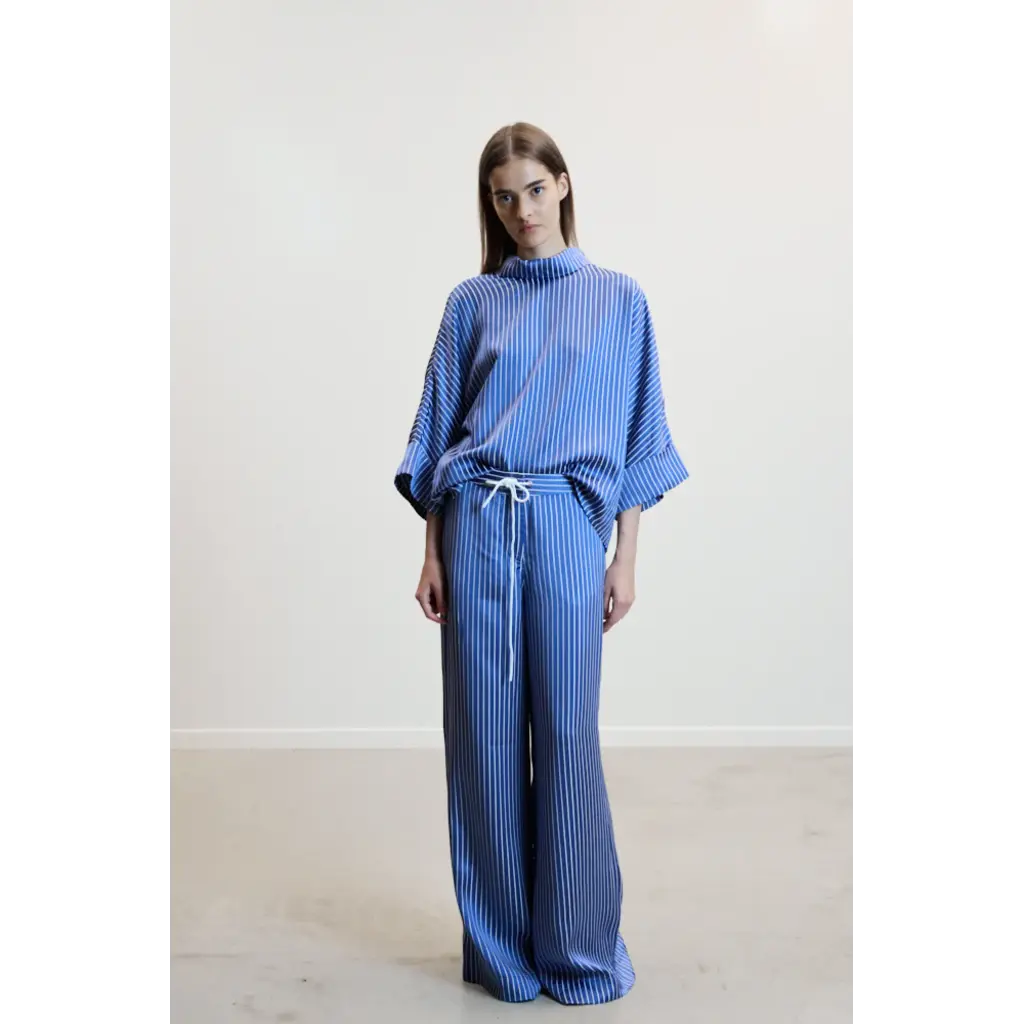 Johny broek Kyra in blue/white stripe