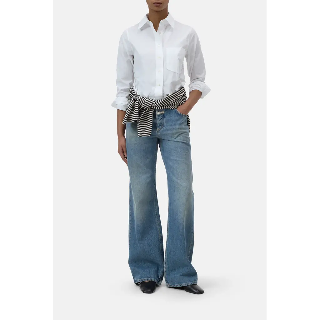 CLOSED blouse C94504-252-EM Lace shirt in white