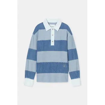 CLOSED rugby shirt light blue
