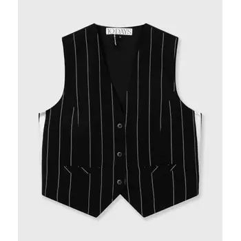 10 Days gilet pinstripe black