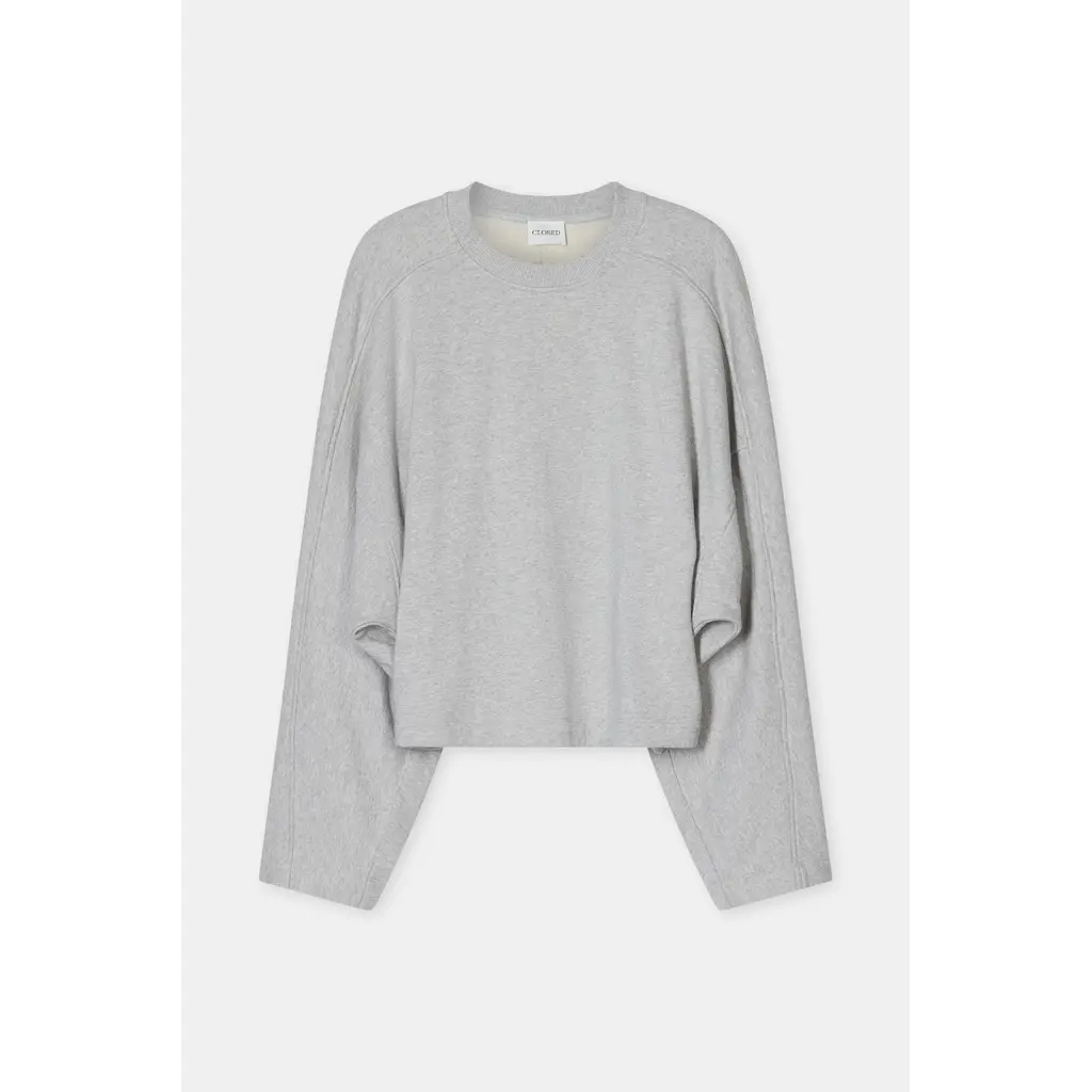 CLOSED  Gathered Sweatshirt C95761-475-22 in light grey melange