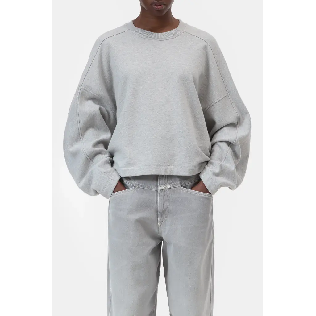 CLOSED  Gathered Sweatshirt C95761-475-22 in light grey melange
