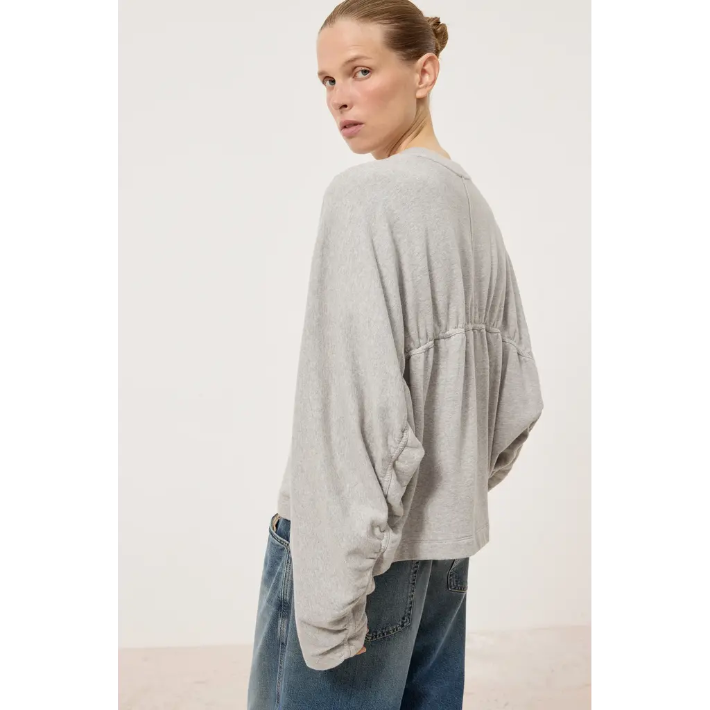 CLOSED  Gathered Sweatshirt C95761-475-22 in light grey melange