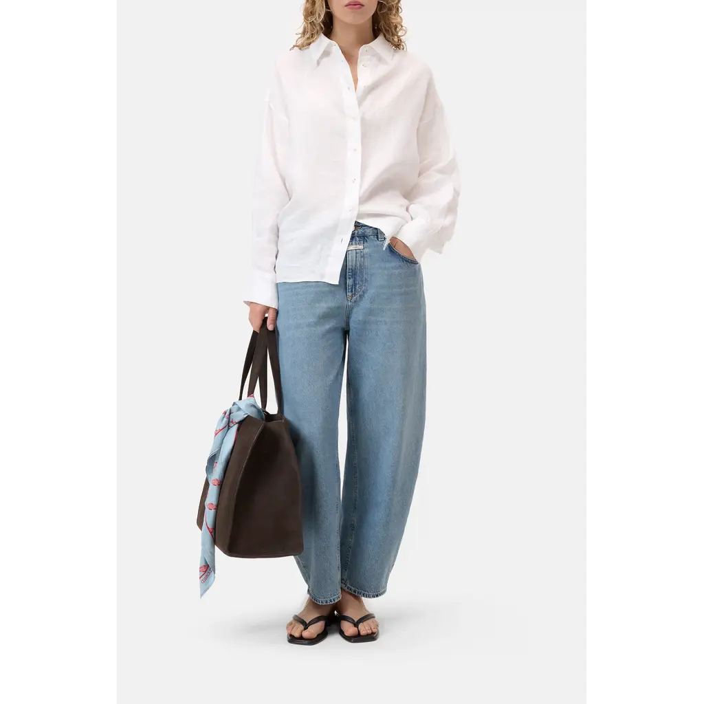 CLOSED blouse C94619-29A-22 Cape Shirt in white