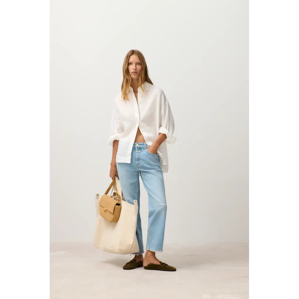 CLOSED blouse C94619-29A-22 Cape Shirt in white