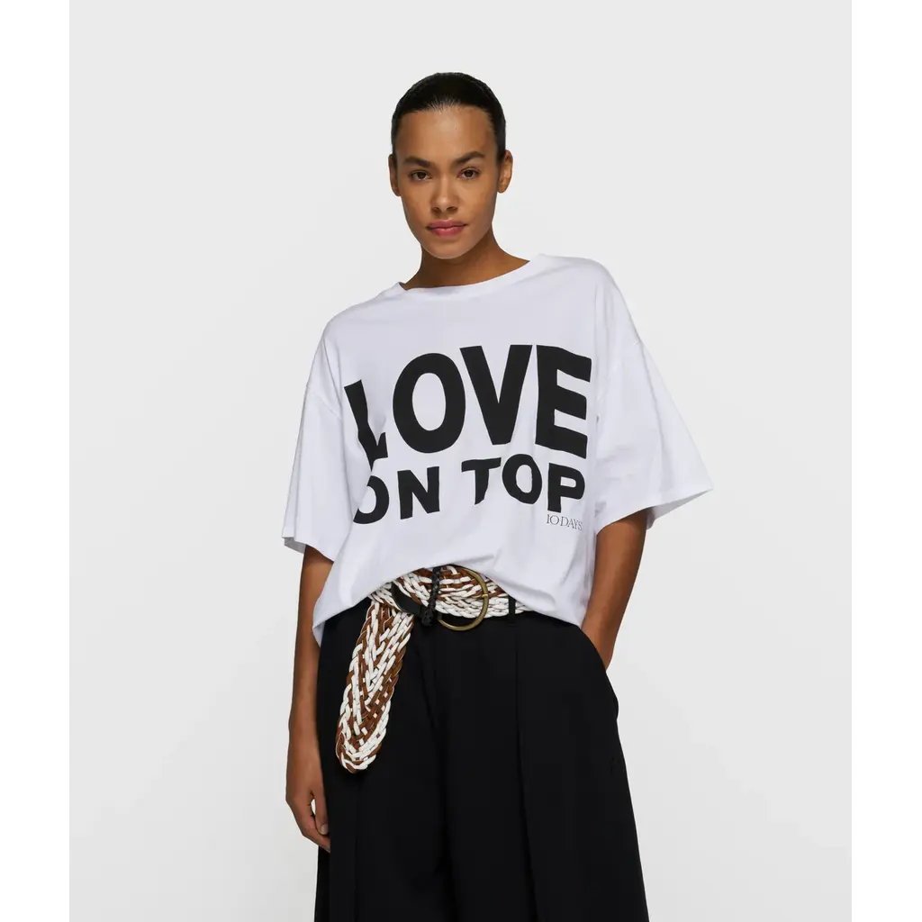 10 Days Love Tee in white