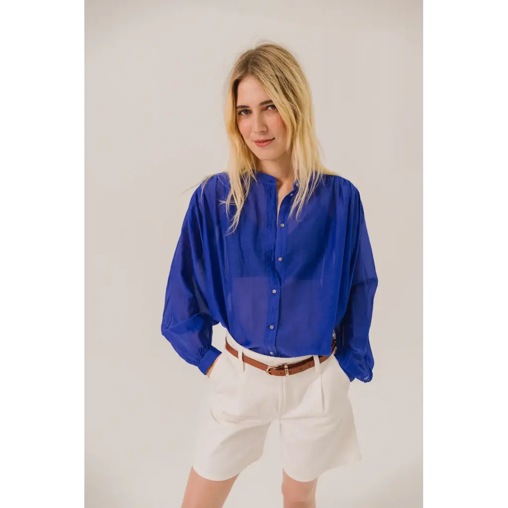 Sacrecoeur blouse Gladis Cosmo bleu