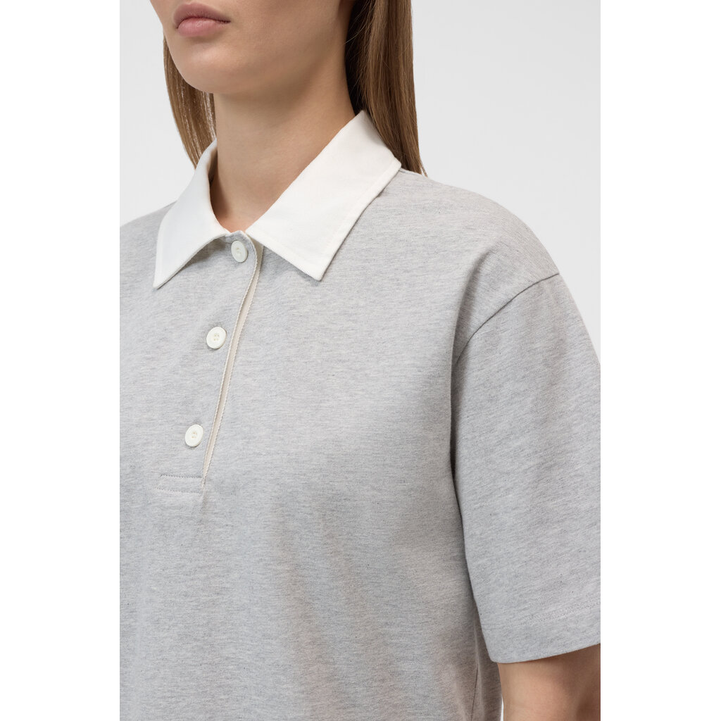 CLOSED rugby shirt C95535-45B-22 in light grey melange