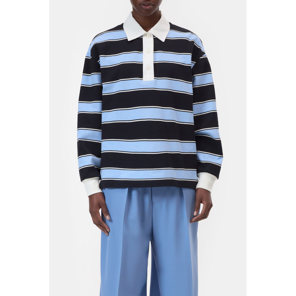 CLOSED Striped Rugby Shirt C95178-45R-ST in sky blue