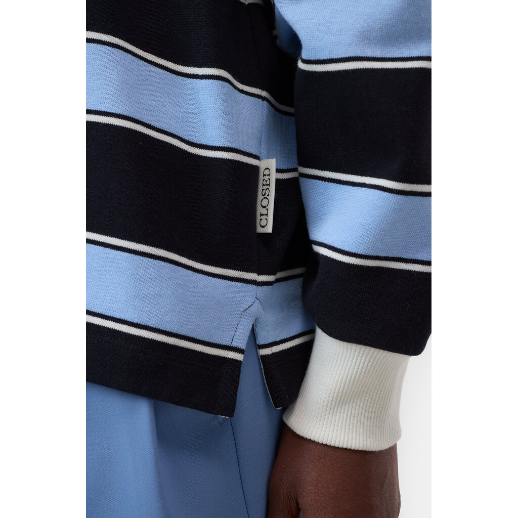 CLOSED Striped Rugby Shirt C95178-45R-ST in sky blue