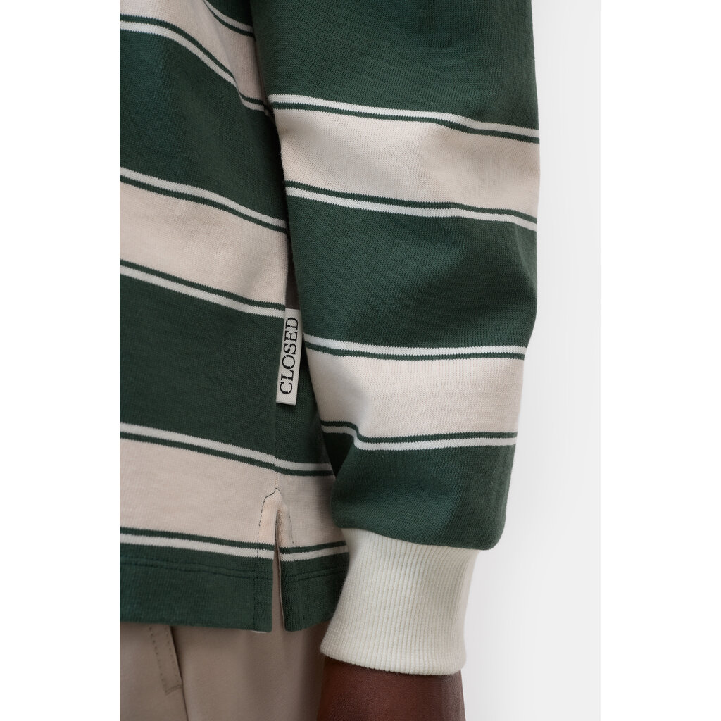 CLOSED Striped rugby shirt C95178-45R-ST in royal green