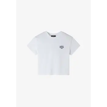 A.P.C. boxy t-shirt in blanc/dark navy