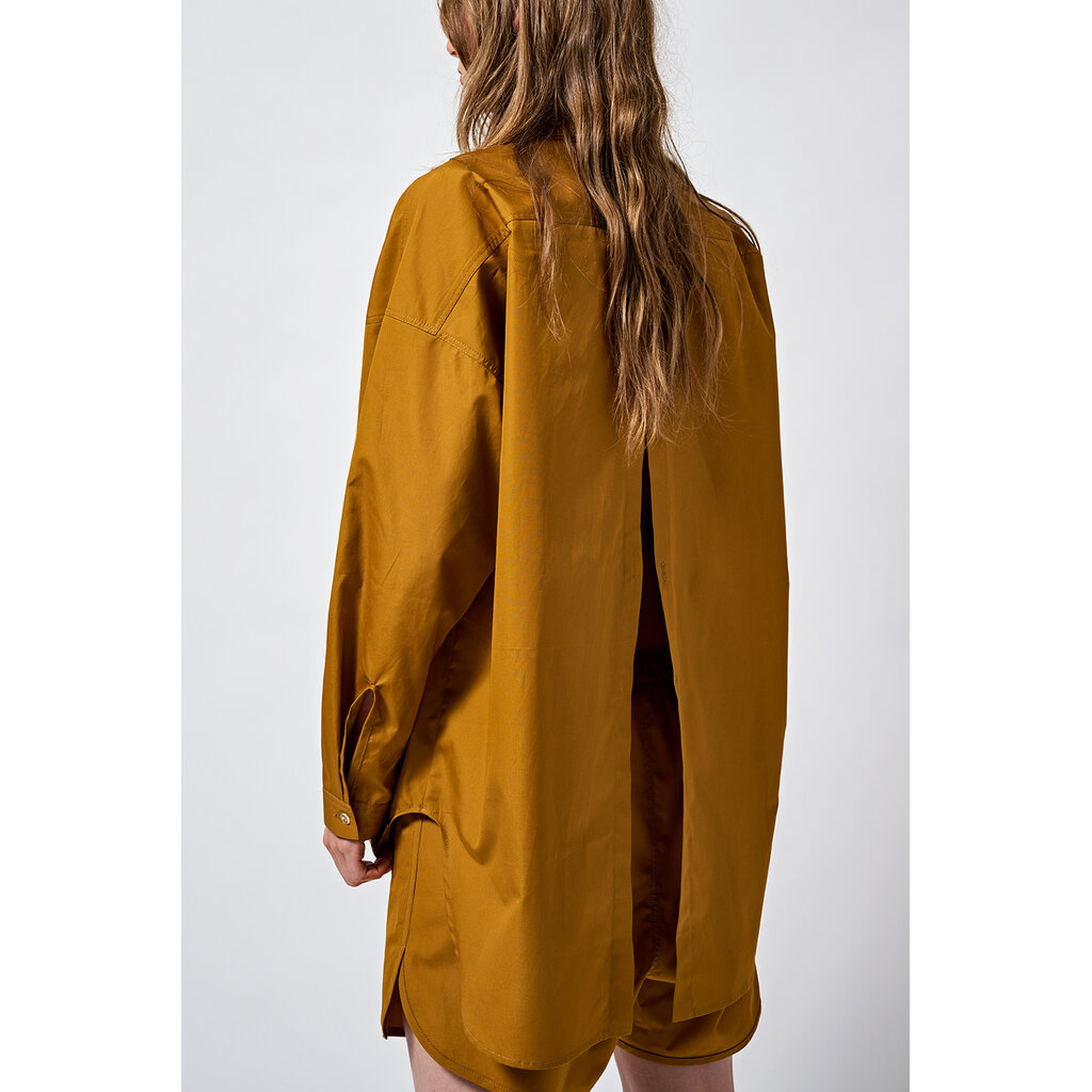 Monique van Heist blouse No.5 Split in curry cotton