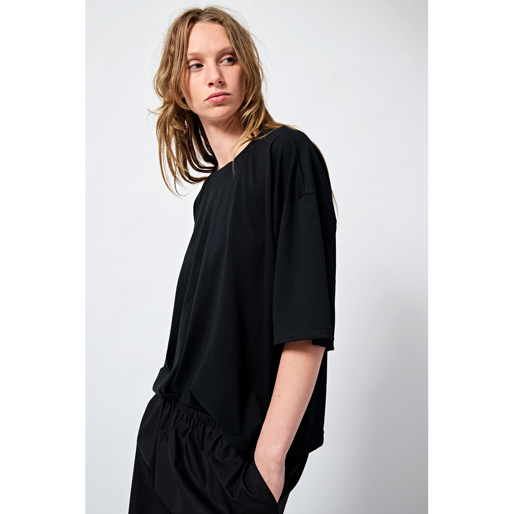 Monique van Heist t-shirt Box SS in black jersey