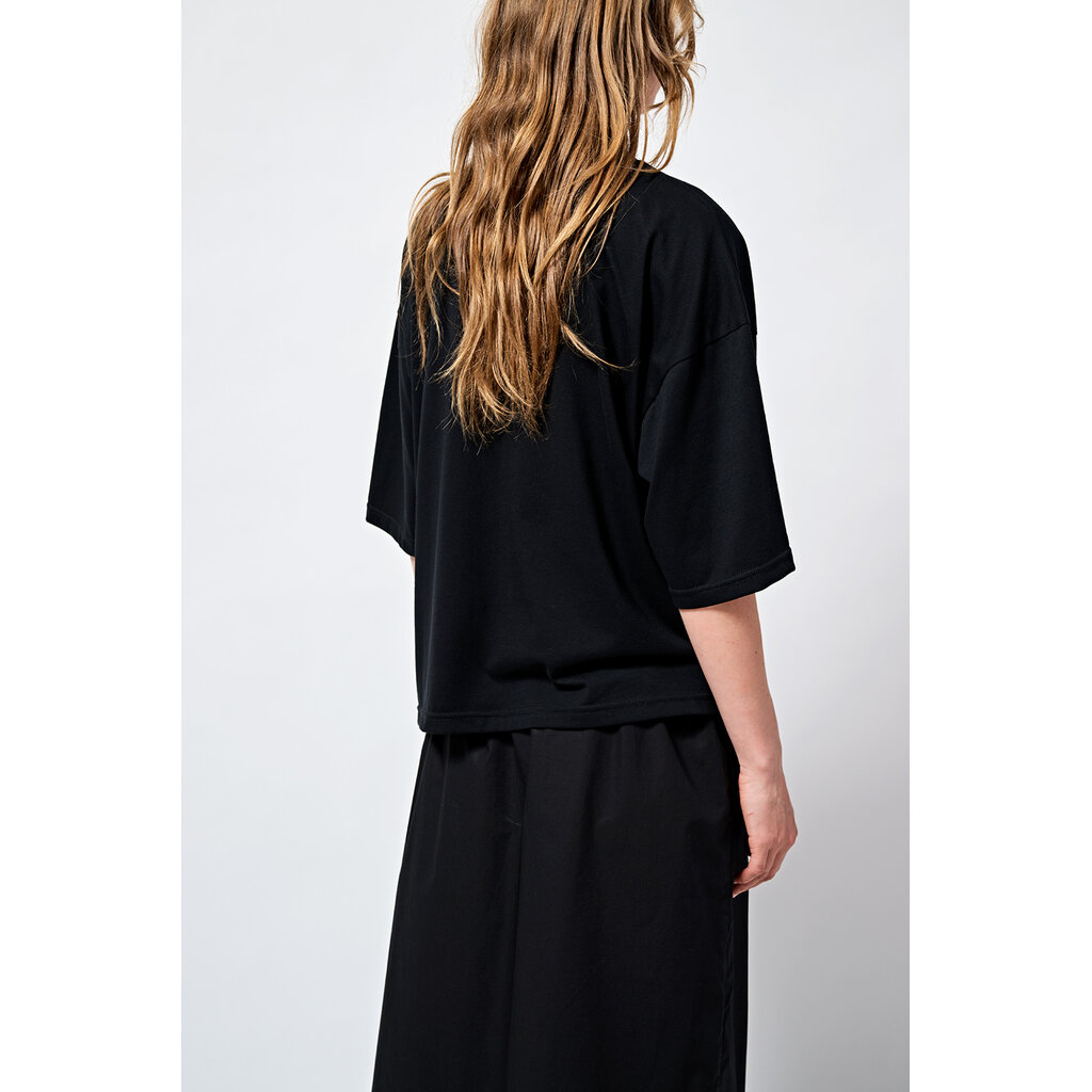 Monique van Heist t-shirt Box SS in black jersey