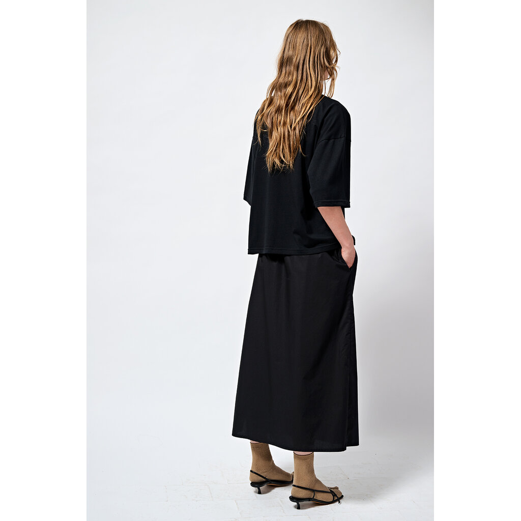 Monique van Heist t-shirt Box SS in black jersey