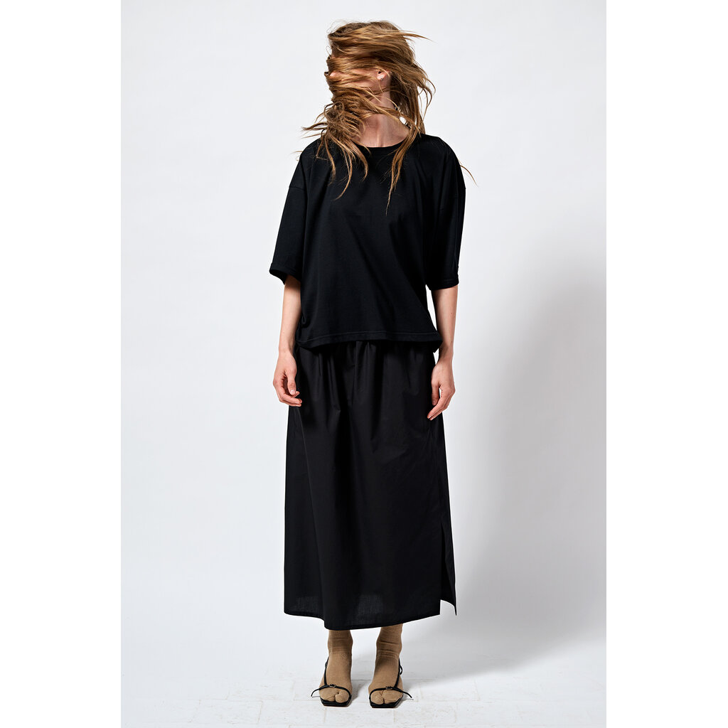 Monique van Heist t-shirt Box SS in black jersey