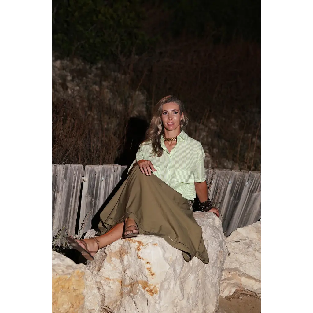 The Perfect Dijon Skirt in olive