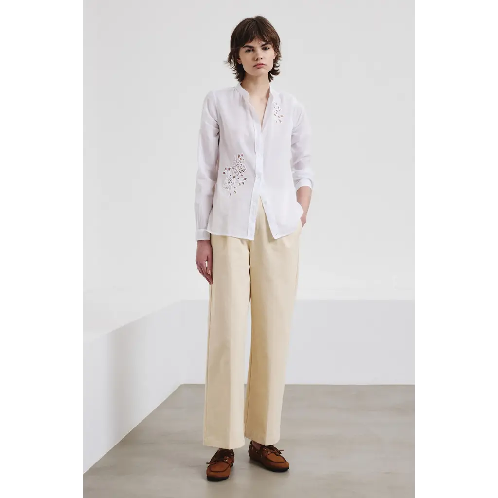 Pomandère Blouse 9493R 11640 in white