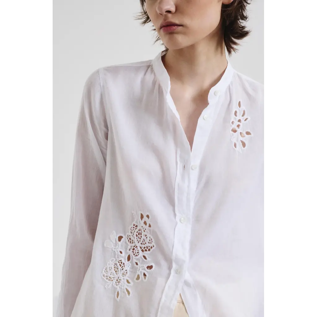 Pomandère Blouse 9493R 11640 in white