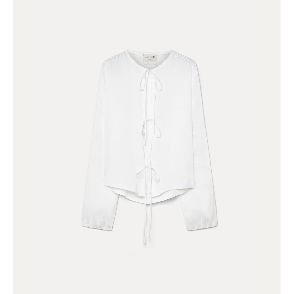 Forte Forte Silk Voile Shirt Strings 14902 in crystal