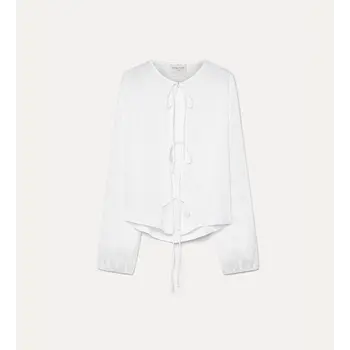 Forte Forte zijden mix blouse in crystal