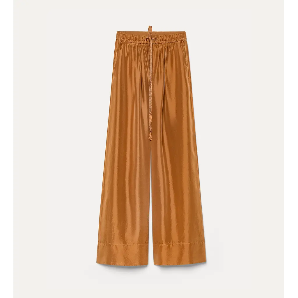Forte Forte pantalon Habotal Silk Drawstring 14862 in bronze