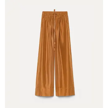 Forte Forte zijden pantalon in bronze