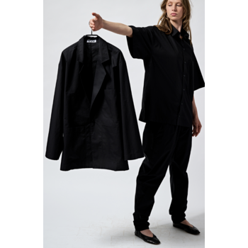 Monique van Heist blazer Ultra Don in black cotton