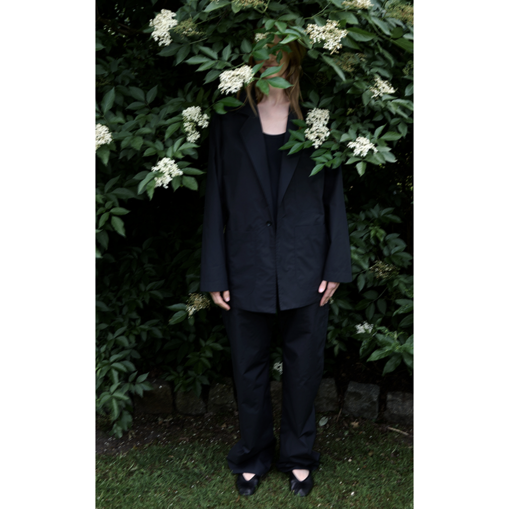 Monique van Heist blazer Ultra Don in black cotton